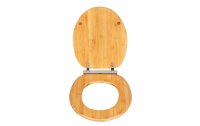 Wenko Toilettensitz Bambusa mit Fix-Clip, Hellbraun
