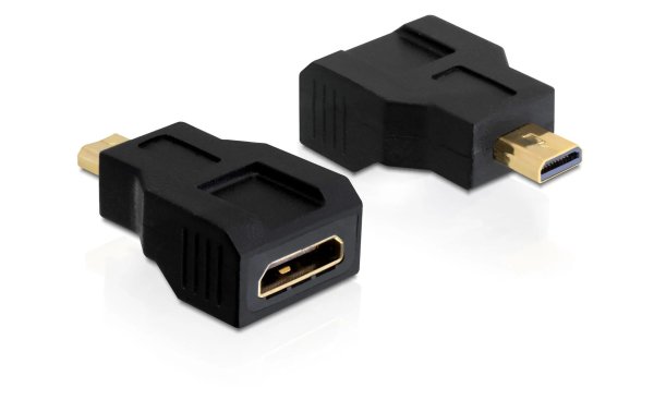 Delock Adapter Mikro HDMI-D – Mini HDMI-C Stecker – Buchse