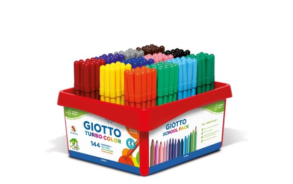 Giotto Filzstift Turbo Color Schulset 144 Stück