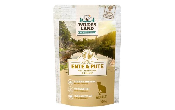 Wildes Land Nassfutter Adult Ente & Pute 100 g