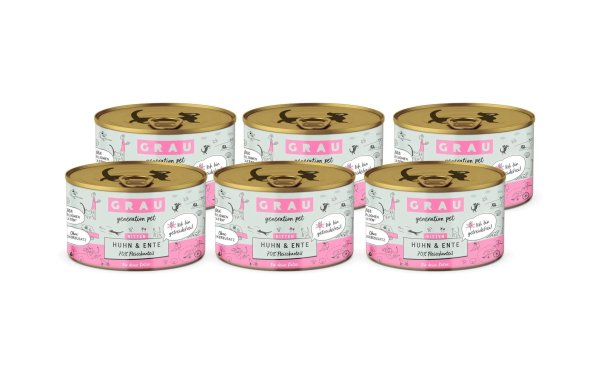 Grau Nassfutter Kitten Huhn & Ente, 6 x 200 g