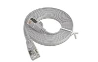 SLIM Slimpatchkabel  Cat 6, STP, 1 m, Grau