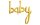 Partydeco Folienballon Baby 73.5 x 75.5 cm Gold, 1 Stück