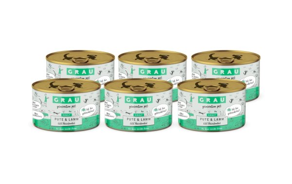 Grau Nassfutter Pute & Lamm, 6 x 200 g