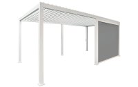 Creative Living Sichtschutz, ausziehbar, Grau / Weiss, 4 m