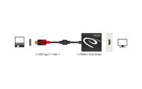 Delock Adapter USB-C - HDMI, 4K, 20 cm Schwarz