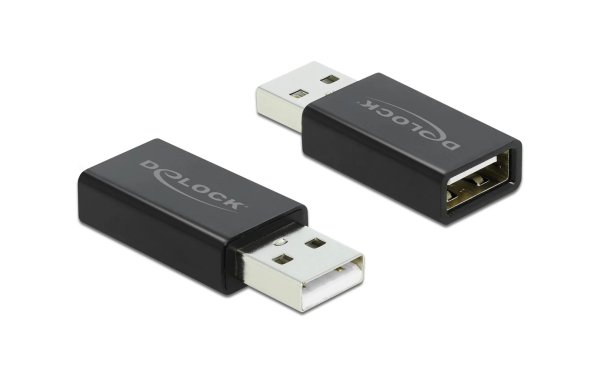 Delock USB-Adapter 2.0, Datenblocker USB-A Stecker - USB-A Buchse