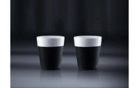 Bodum Kaffeebecher Bistro 300 ml, 2 Stück, Schwarz/Weiss