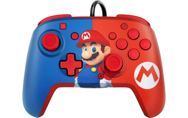 PDP Controller Faceoff Deluxe + Audio – Mario