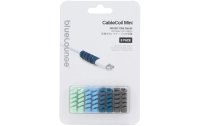 Bluelounge Kabelschutz CableCoil Mini Blau-Töne 8...