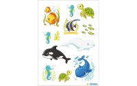 Herma Stickers Motivsticker Wale & Freunde 3 Blatt à 36 Sticker Mehrfarbig