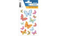 Herma Stickers Motivsticker Schmetterling 2 Blatt à 28 Sticker Mehrfarbig