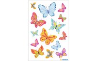 Herma Stickers Motivsticker Schmetterling 2 Blatt à 28 Sticker Mehrfarbig