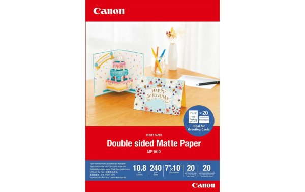 Canon Fotopapier MP-101D Double sided Matte 18x25 cm, 20 Blatt