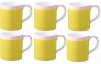 Mila Kaffeetasse United Colors 280 ml, 6 Stück, Gelb