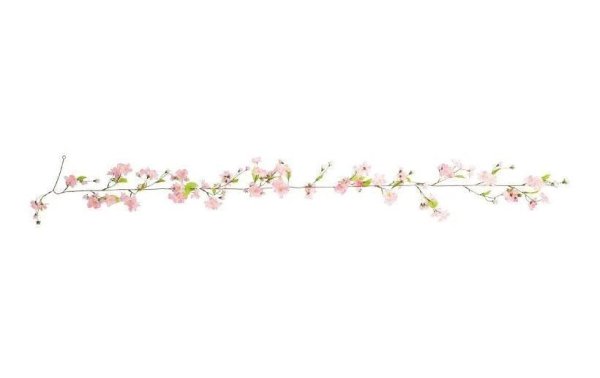 Dekomat AG Kunstpflanze Kirschblütengirlande 180 cm, Pink