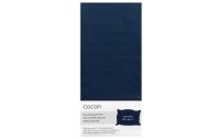 COCON Kopfkissenbezug Perkal 65 x 100 cm, Marineblau, 2 Stück
