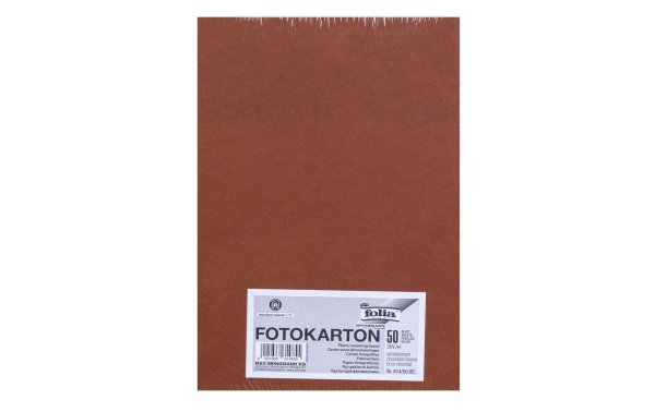Folia Fotokarton A4, 300 g/m², 50 Blatt, Schokobraun