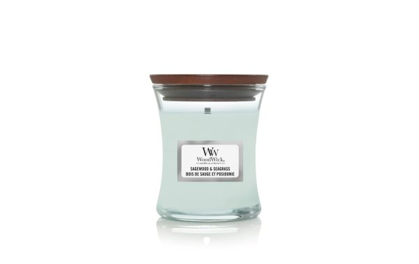 Woodwick Duftkerze Sagewood & Seagrass Medium Jar