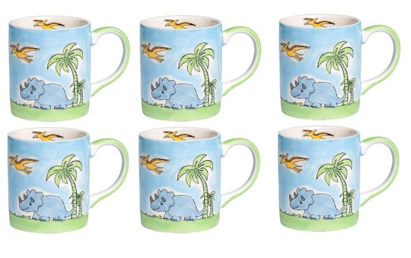 Mila Kindertasse Dinosaurier 6-teilig, 180 ml