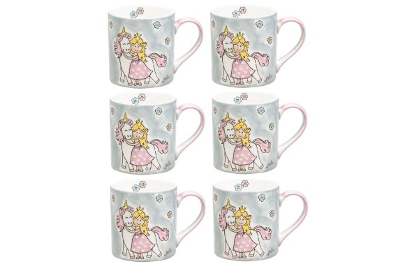 Mila Kindertasse Prinzessin und Einhorn 6-teilig, 180 ml