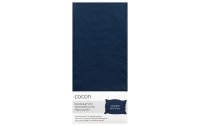 COCON Kopfkissenbezug Perkal 50 x 70 cm, Marineblau, 2 Stück