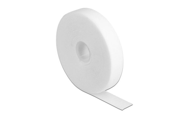 Delock Klettband 5m x 20mm Weiss