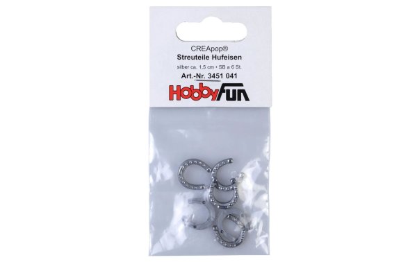 HobbyFun Streudeko Hufeisen 6 Stück