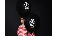 Partydeco Luftballon Piraten 30 cm, 6 Stück, Schwarz