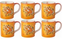 Mila Kaffeetasse Verschnaufpause 280 ml, 6 Stück, Orange