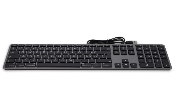 LMP Tastatur USB Grosse Beschriftung Grau