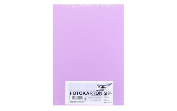 Folia Fotokarton A4, 300 g/m², 50 Blatt, Lila