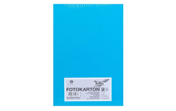 Folia Fotokarton A4, 300 g/m², 50 Blatt, Pazifikblau