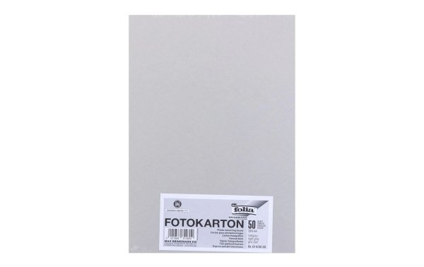 Folia Fotokarton A4, 300 g/m², 50 Blatt, Hellgrau