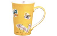 Mila Teetasse Schmetterlinge 350 ml, 6 Stück, Gelb