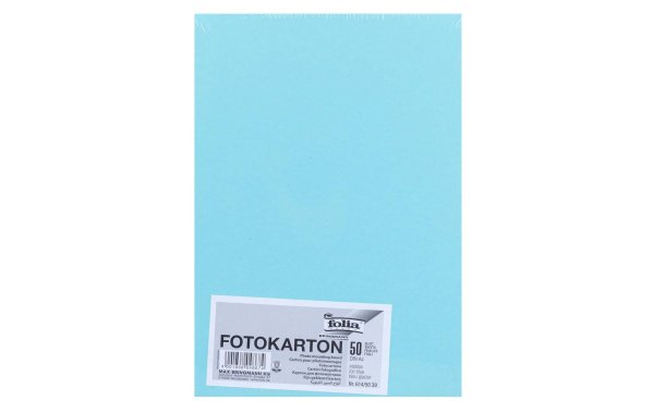 Folia Fotokarton A4, 300 g/m², 50 Blatt, Eisblau