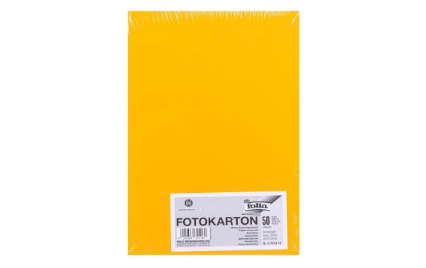 Folia Fotokarton A4, 300 g/m², 50 Blatt, Dunkelgelb