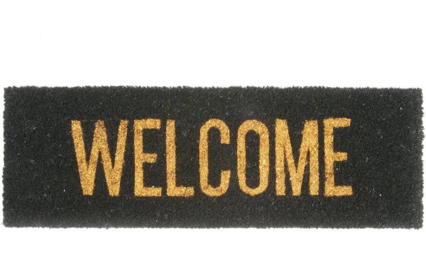 present time Fussmatte Welcome Schwarz 75 cm x 26 cm