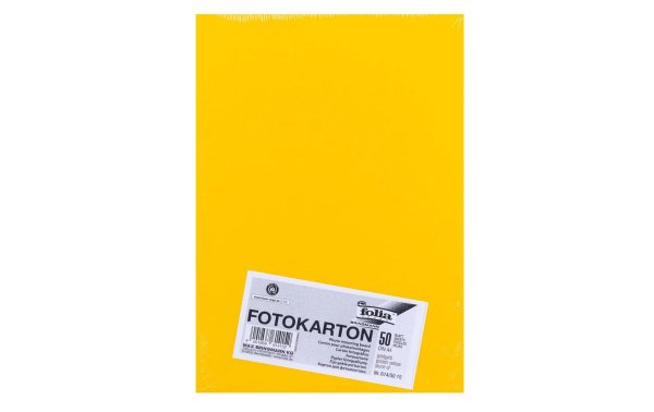 Folia Fotokarton A4, 300 g/m², 50 Blatt, Goldgelb