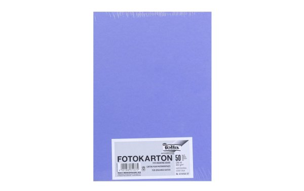 Folia Fotokarton A4, 300 g/m², 50 Blatt, Veilchenblau