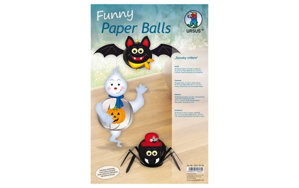 URSUS Bastelset Paper Balls Spooky Critters 6 Stück