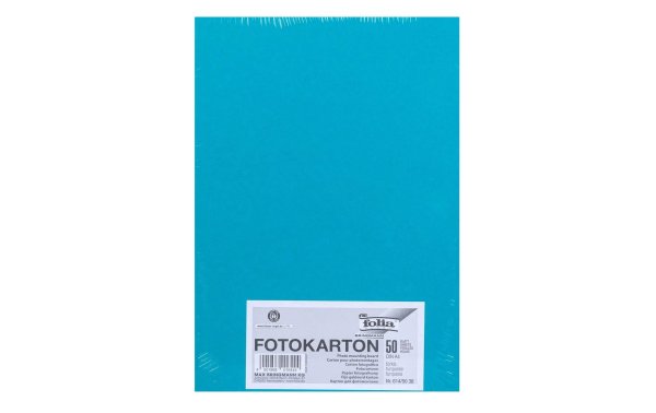 Folia Fotokarton A4, 300 g/m², 50 Blatt, Türkis