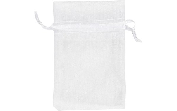 Creativ Company Geschenktasche Organza 7 x 10 cm Weiss, 10 Stück