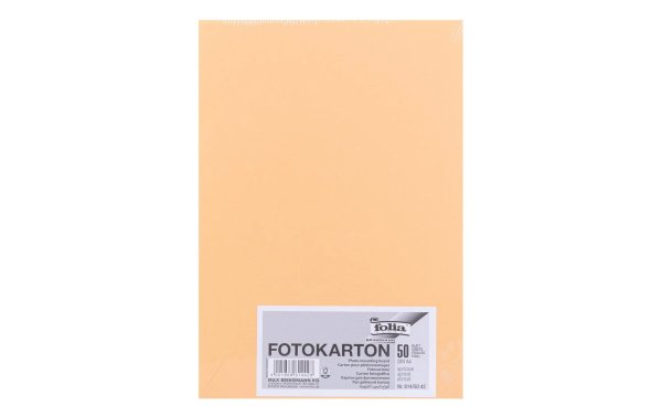 Folia Fotokarton A4, 300 g/m², 50 Blatt, Aprikose