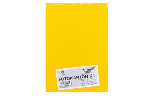 Folia Fotokarton A4, 300 g/m², 50 Blatt, Bananengelb