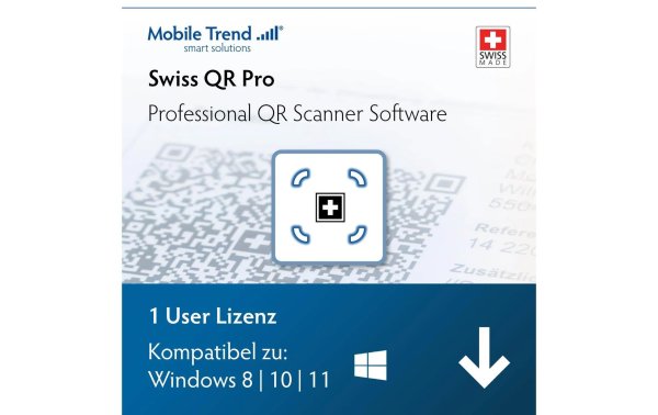 Mobiletrend Swiss QR Scanner Pro ESD, Vollversion, 1 User, DE/FR/EN/IT