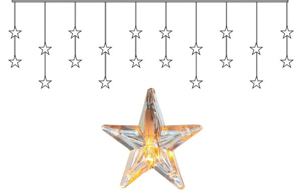 Star Trading LED-Lichtervorhang Stern, 20 LED, 180 cm