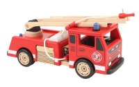 Spielba Holzspielwaren Spielzeugfahrzeug Feuerwehrauto...