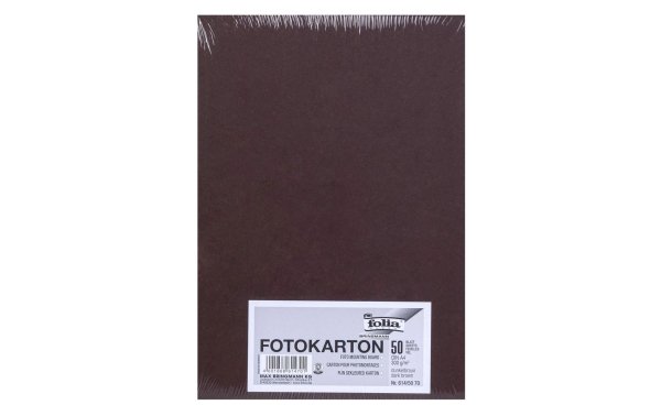 Folia Fotokarton A4, 300 g/m², 50 Blatt, Dunkelbraun