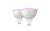 Philips Hue Leuchtmittel White & Col. Amb. MR16 Doppelpackpack, 2x400 lm